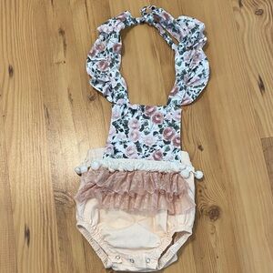 Charming Floral Ruffle Romper for Kids